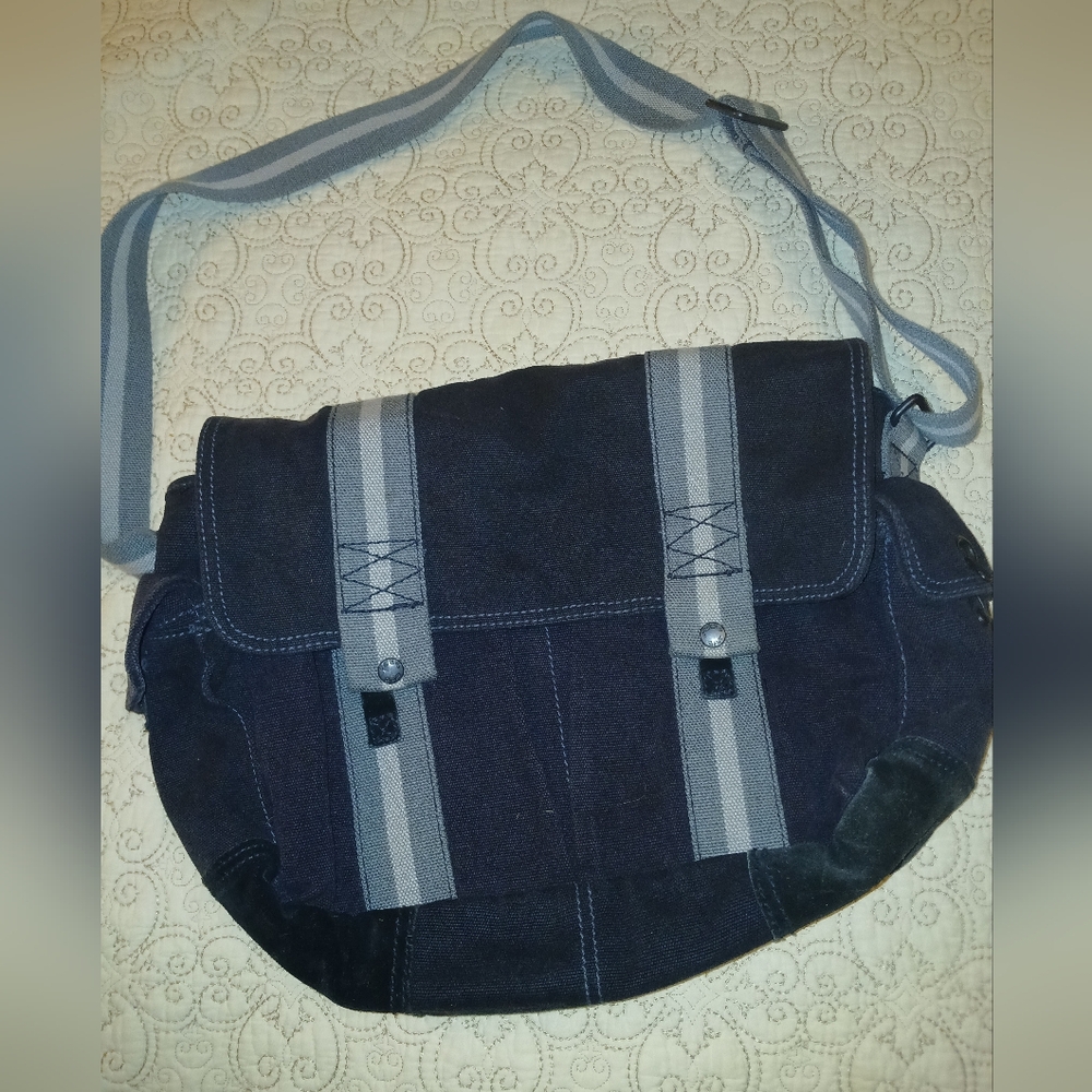 Gap Black Canvas Messenger Bag Crossbody